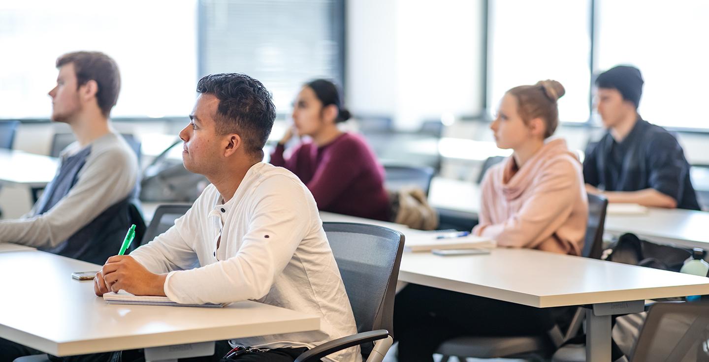 Students in a banking class